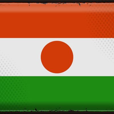 Blechschild Flagge Niger 40x30cm Retro Flag of Niger