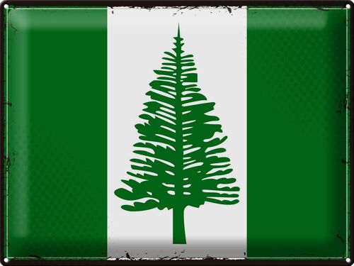 Blechschild Flagge Norfolkinsel 40x30cm Retro Flag