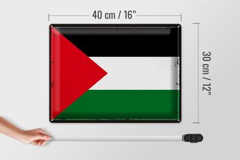 Signe en étain drapeau Palestine 40x30cm drapeau rétro Palestine 4