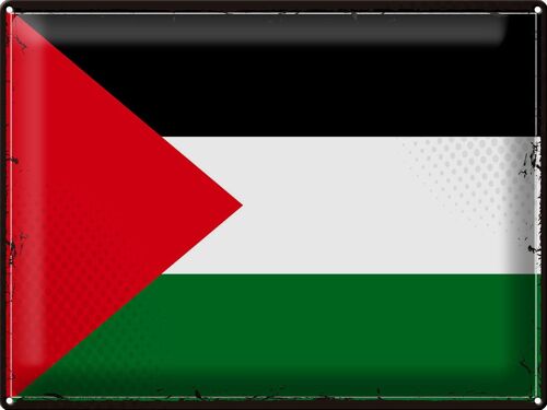 Blechschild Flagge Palästina 40x30cm Retro Flag Palestine
