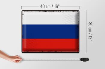 Signe en étain drapeau de la russie, 40x30cm, drapeau rétro de la russie 4