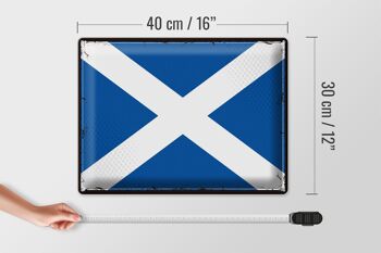 Signe en étain drapeau Écosse 40x30cm drapeau rétro Écosse 4