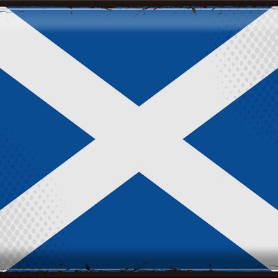 Targa in metallo Bandiera Scozia 40x30 cm Bandiera retrò Scozia
