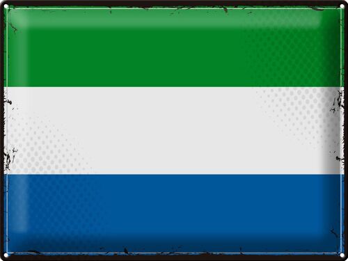 Blechschild Flagge Sierra Leones 40x30cm Retro Sierra Leone