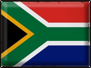 Signe en étain drapeau afrique du sud 40x30cm rétro afrique du sud 1