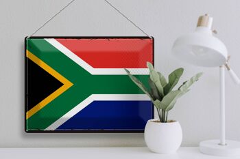 Signe en étain drapeau afrique du sud 40x30cm rétro afrique du sud 3