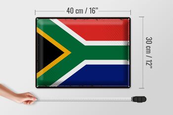 Signe en étain drapeau afrique du sud 40x30cm rétro afrique du sud 4