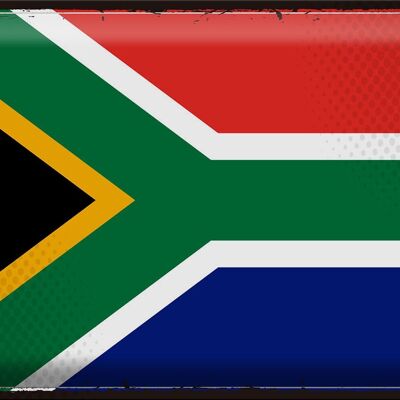 Cartel de chapa Bandera de Sudáfrica 40x30cm Retro Sudáfrica