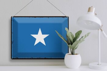 Drapeau en étain de la Somalie, 40x30cm, drapeau rétro de la Somalie 3
