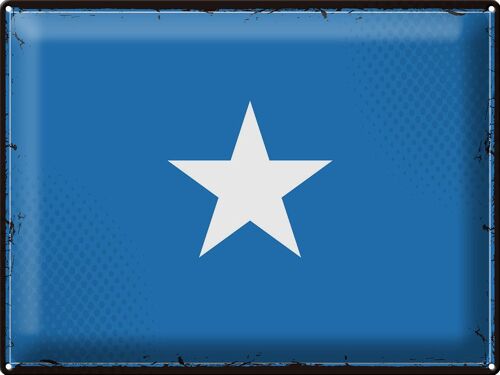 Blechschild Flagge Somalia 40x30cm Retro Flag of Somalia