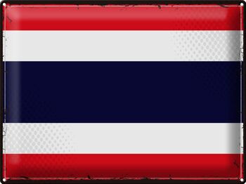 Drapeau en étain de la thaïlande, 40x30cm, drapeau rétro de la thaïlande 1