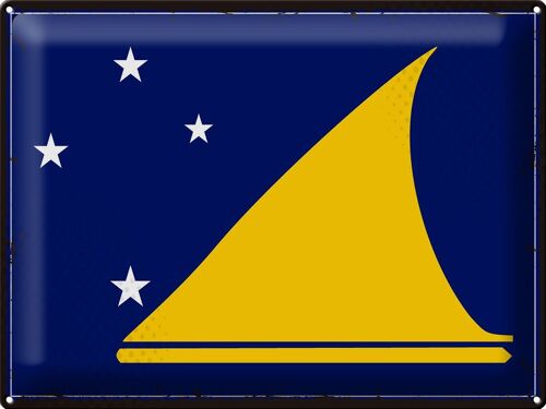 Blechschild Flagge Tokelau 40x30cm Retro Flag of Tokelau