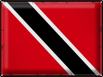 Drapeau en étain de trinité-et-Tobago, 40x30cm, drapeau rétro 1