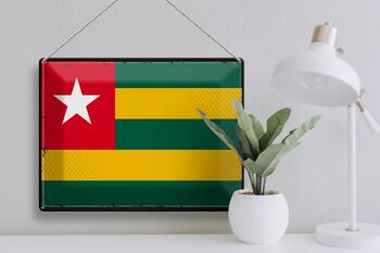 Drapeau en étain du Togo, 40x30cm, drapeau rétro du Togo 3