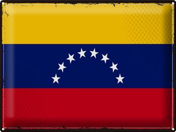 Signe en étain drapeau Venezuela 40x30cm drapeau rétro Venezuela 1
