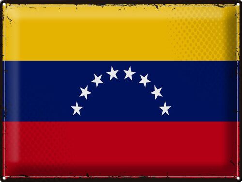 Blechschild Flagge Venezuela 40x30cm Retro Flag Venezuela