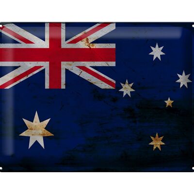 Targa in metallo Bandiera Australia 40x30 cm Bandiera Australia Ruggine