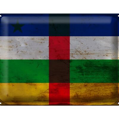 Blechschild Flagge Zentralafrikanische Republik 40x30cm RO