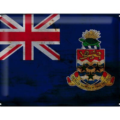 Blechschild Flagge Cayman Islands 40x30cm Flag Rost