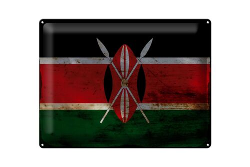 Blechschild Flagge Kenia 40x30cm Flag of Kenya Rost