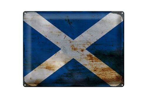 Blechschild Flagge Schottland 40x30cm Flag Scotland Rost