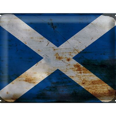 Cartel de chapa Bandera de Escocia 40x30cm Bandera de Escocia Óxido