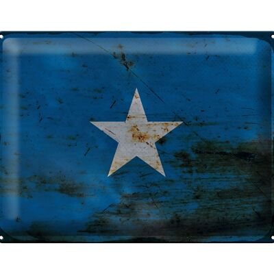 Targa in metallo Bandiera Somalia 40x30 cm Bandiera della Somalia Ruggine