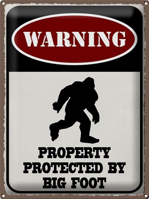 Blechschild Spruch 30x40cm Warning property protected by