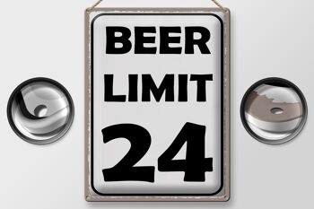 Panneau en étain indiquant 30x40cm BEER Limit 24 beer 2