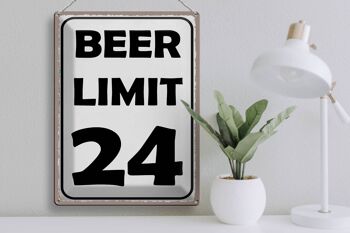 Panneau en étain indiquant 30x40cm BEER Limit 24 beer 3