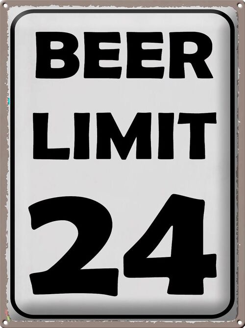 Blechschild Spruch 30x40cm BEER Limit 24 Bier