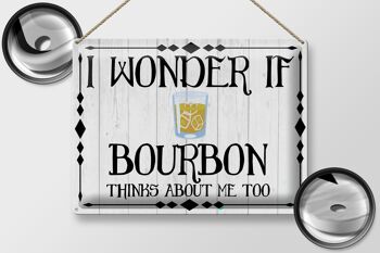 Plaque en tôle 40x30cm Je me demande si Bourbon y pense 2