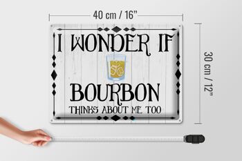 Plaque en tôle 40x30cm Je me demande si Bourbon y pense 4