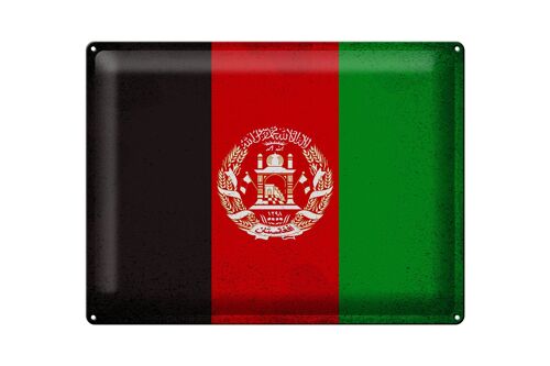 Blechschild Flagge Afghanistan 40x30cm Afghanistan Vintage