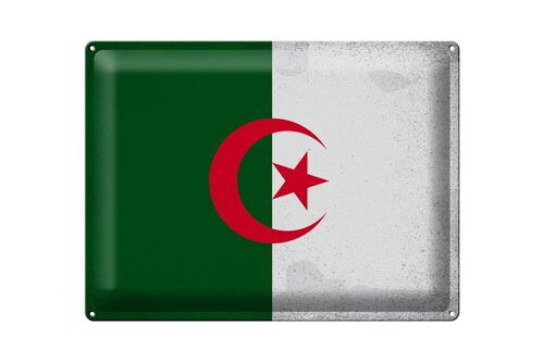 Blechschild Flagge Algerien 40x30cm Flag Algeria Vintage