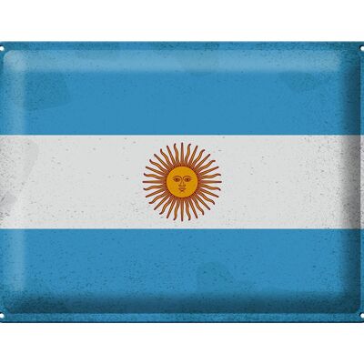 Blechschild Flagge Argentinien 40x30cm Argentina Vintage