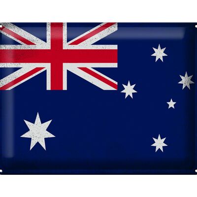 Cartel de chapa con bandera de Australia, 40x30cm, Australia Vintage