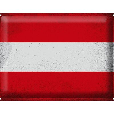 Cartel de chapa Bandera de Austria 40x30cm Bandera de Austria Vintage