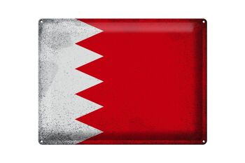 Drapeau en étain de Bahreïn, 40x30cm, drapeau de Bahreïn Vintage 1