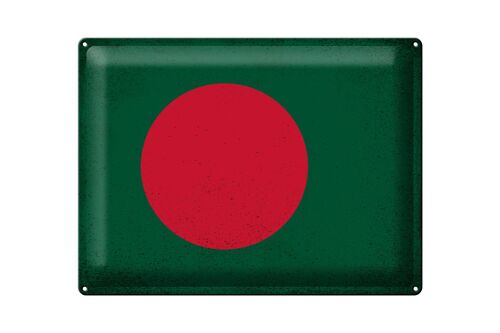 Blechschild Flagge Bangladesch 40x30cm Bangladesh Vintage