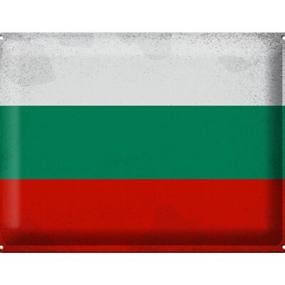 Cartel de chapa Bandera de Bulgaria 40x30cm Bandera de Bulgaria Vintage
