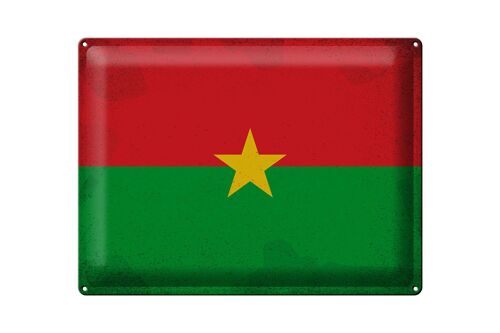 Blechschild Flagge Burkina Faso 40x30cm Flag Vintage