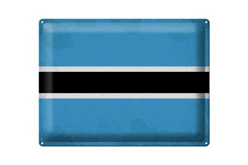 Blechschild Flagge Botswana 40x30cm Flag Botswana Vintage