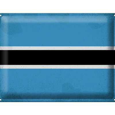 Blechschild Flagge Botswana 40x30cm Flag Botswana Vintage