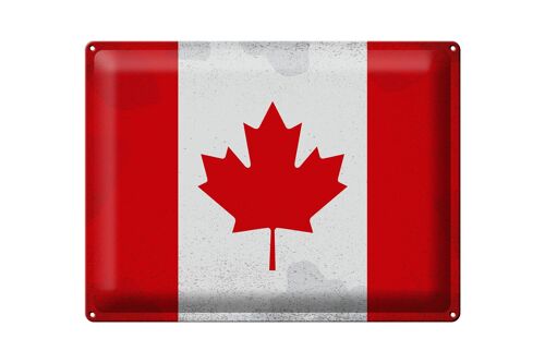 Blechschild Flagge Kanada 40x30cm Flag of Canada Vintage