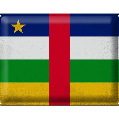 Blechschild Flagge Zentralafrikanische Republik 40x30cm VI