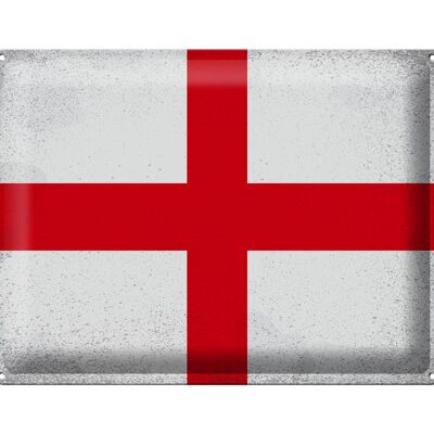 Targa in metallo Bandiera Inghilterra 40x30 cm Bandiera dell'Inghilterra Vintage