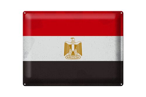 Blechschild Flagge Ägypten 40x30cm Flag of Egypt Vintage