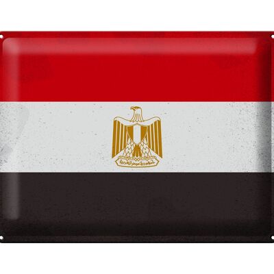 Targa in metallo Bandiera Egitto 40x30 cm Bandiera dell'Egitto Vintage