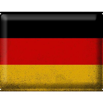 Blechschild Flagge Deutschland 40x30cm Flag Germany Vintage